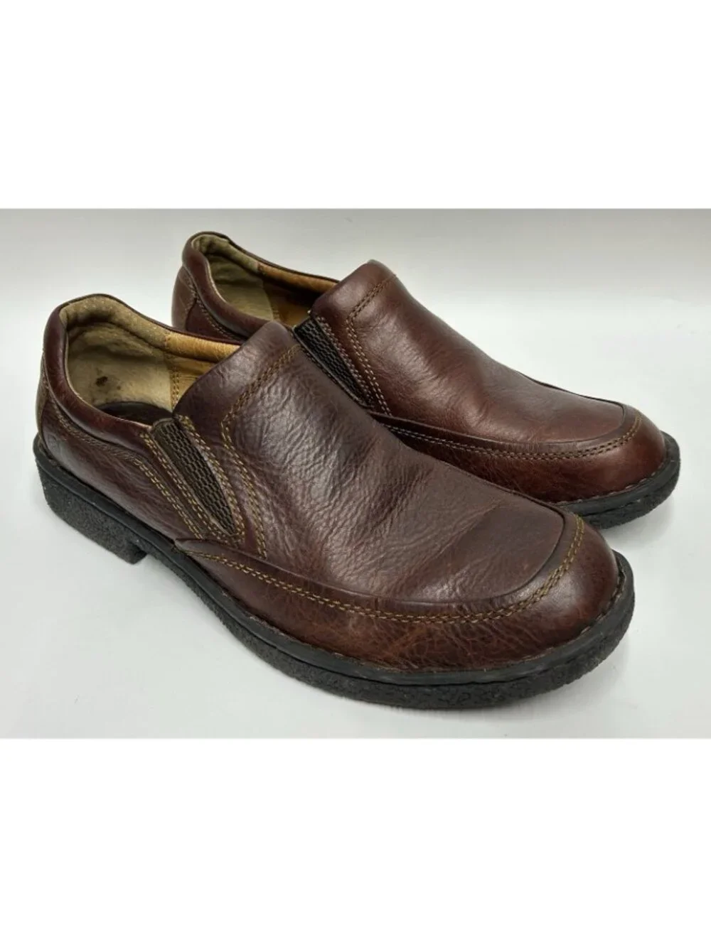 Born Shoes Men’s Blast III Loafers 10/ EU44 Brown Leather Slip On Comfort Casual